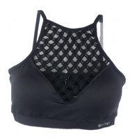 TOP TRINYS CROPPED COM BOJO - BLACK/BLACK